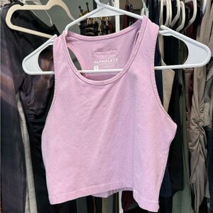 Alphalete small pink sports crop top tank top